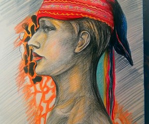 Farbstift Zeichnungen