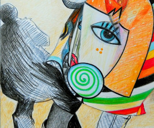 Farbstift Zeichnungen